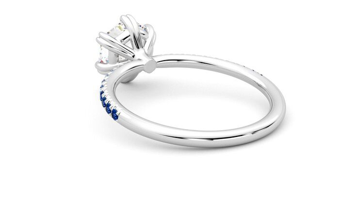 Taylor & Hart Damson Hexagonal Engagement Ring 360 degree image 17