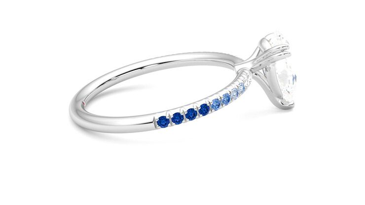 Taylor & Hart Damson Pear Engagement Ring 360 degree image 10