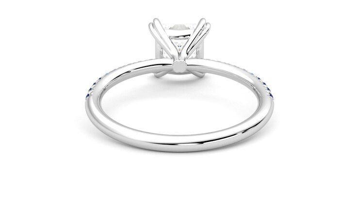 Taylor & Hart Damson Princess Engagement Ring 360 degree image 15