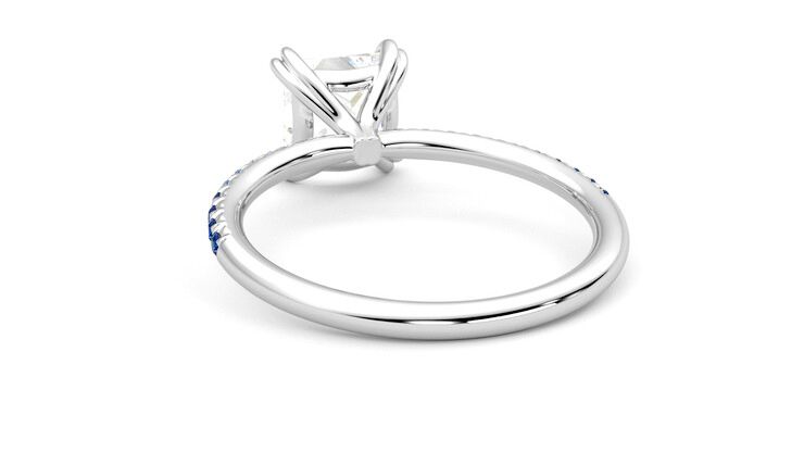 Taylor & Hart Damson Princess Engagement Ring 360 degree image 16