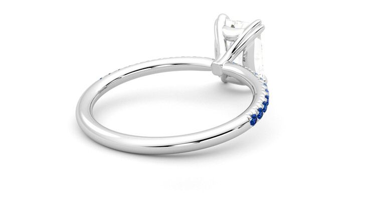 Taylor & Hart Damson Radiant Engagement Ring 360 degree image 13