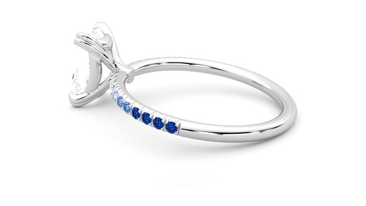 Taylor & Hart Damson Radiant Engagement Ring 360 degree image 19