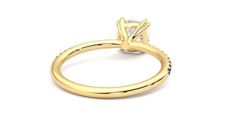Taylor & Hart Damson Cushion Engagement Ring 360 degree image 14