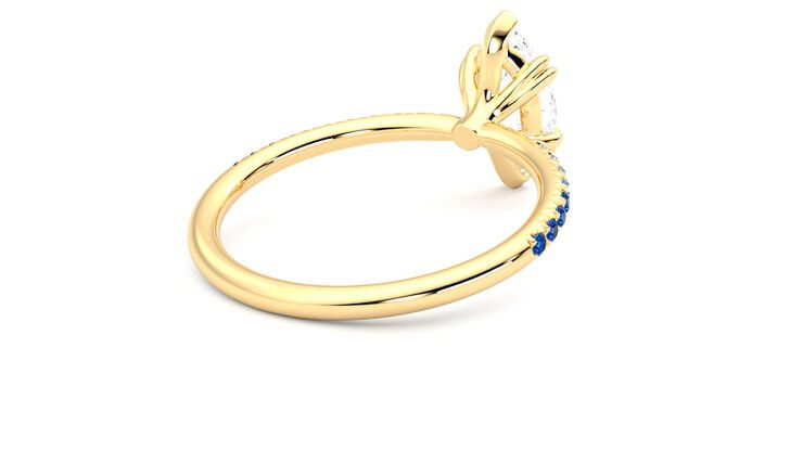 Taylor & Hart Damson Marquise Engagement Ring 360 degree image 13