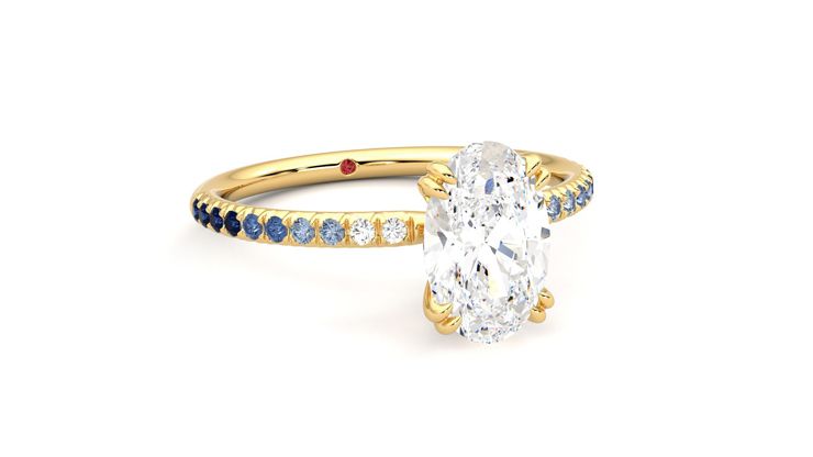 Taylor & Hart Damson Oval Engagement Ring 360 degree image 4