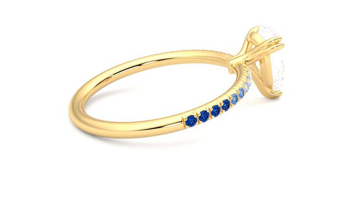 Taylor & Hart Damson Pear Engagement Ring 360 degree image 11