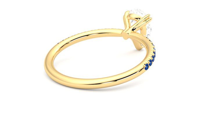 Taylor & Hart Damson Pear Engagement Ring 360 degree image 13