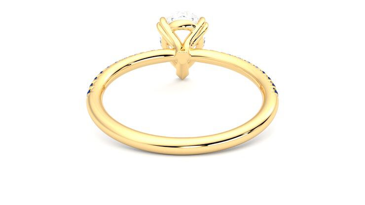 Taylor & Hart Damson Pear Engagement Ring 360 degree image 15