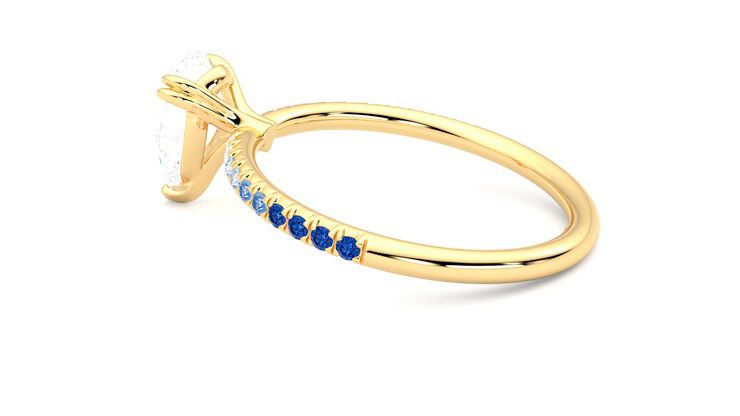 Taylor & Hart Damson Pear Engagement Ring 360 degree image 19