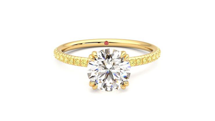 Taylor & Hart Damson Round Engagement Ring 360 degree image 1
