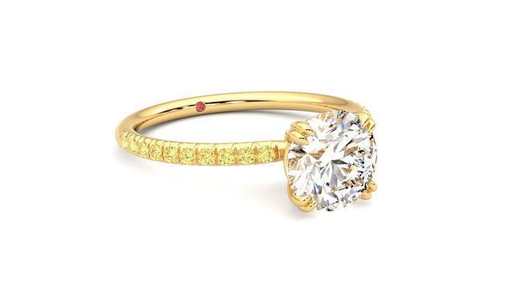 Taylor & Hart Damson Round Engagement Ring 360 degree image 5