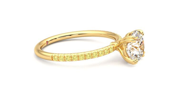 Taylor & Hart Damson Round Engagement Ring 360 degree image 8