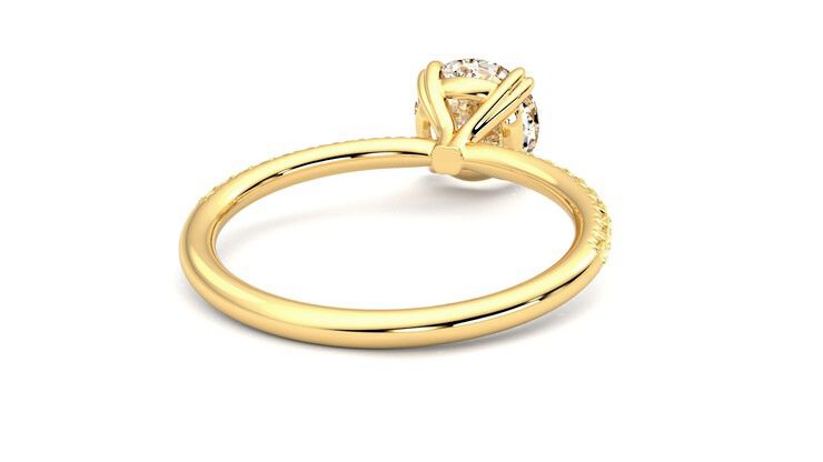Taylor & Hart Damson Round Engagement Ring 360 degree image 14