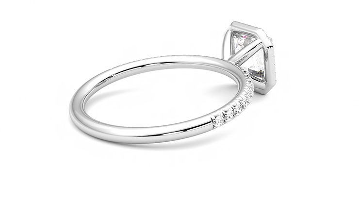 Taylor & Hart Dawn Asscher Engagement Ring 360 degree image 12