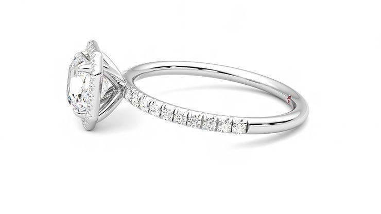 Taylor & Hart Dawn Asscher Engagement Ring 360 degree image 21