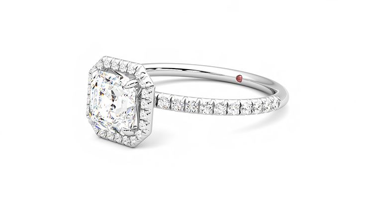 Taylor & Hart Dawn Asscher Engagement Ring 360 degree image 24