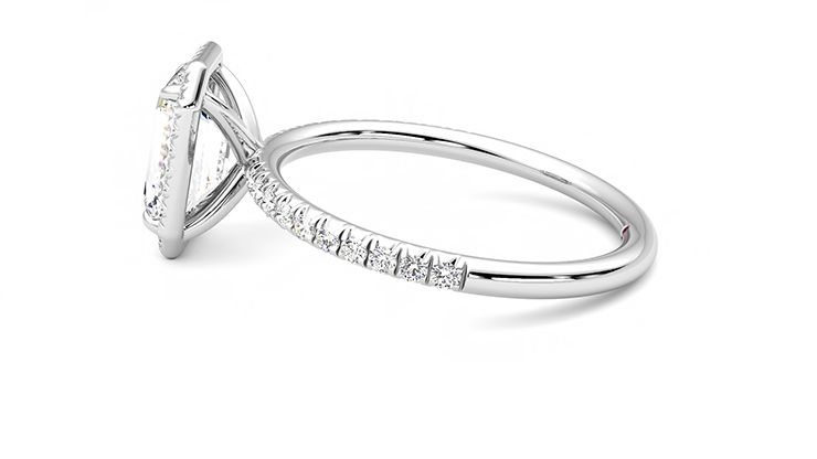 Taylor & Hart Dawn Emerald Engagement Ring 360 degree image 19