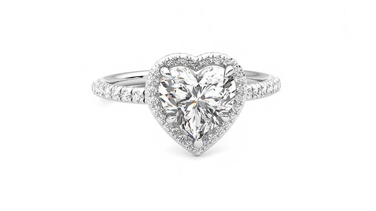 Taylor & Hart Dawn Heart Engagement Ring 360 degree image 2