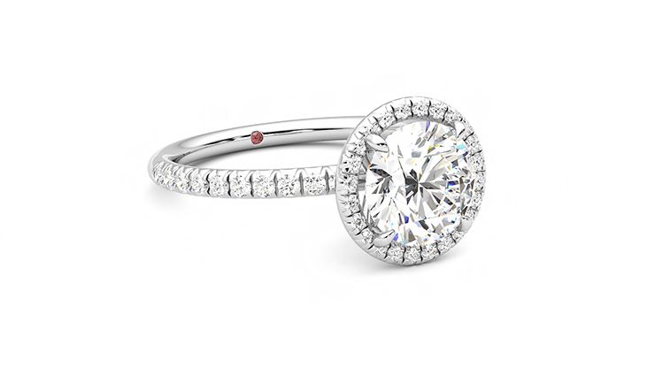 Taylor & Hart Dawn Round Engagement Ring 360 degree image 5