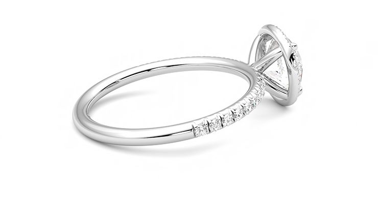 Taylor & Hart Dawn Round Engagement Ring 360 degree image 11