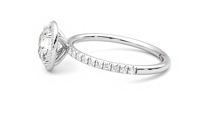 Taylor & Hart Dawn Round Engagement Ring 360 degree image 21