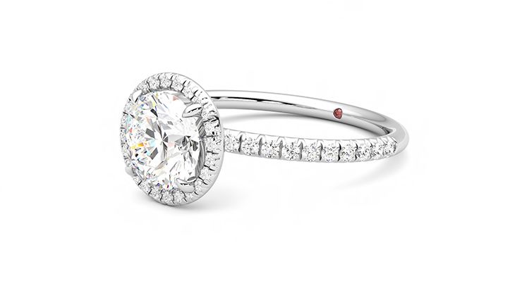 Taylor & Hart Dawn Round Engagement Ring 360 degree image 24