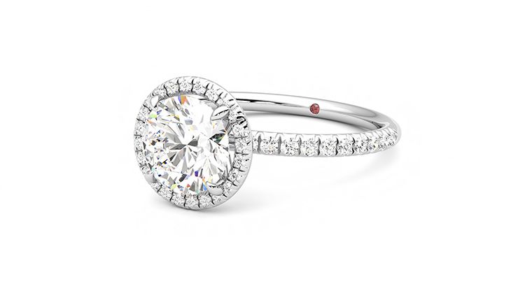 Taylor & Hart Dawn Round Engagement Ring 360 degree image 25