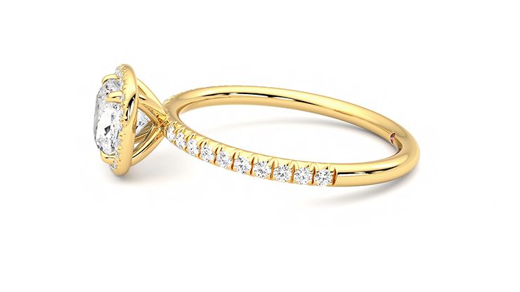 Taylor & Hart Dawn Cushion Engagement Ring 360 degree image 20