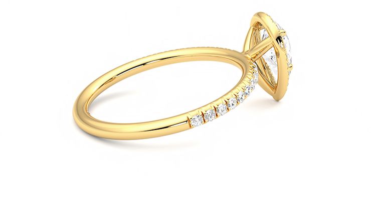 Taylor & Hart Dawn Pear Engagement Ring 360 degree image 10
