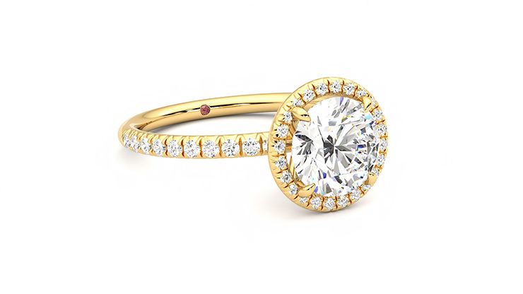 Taylor & Hart Dawn Round Engagement Ring 360 degree image 5