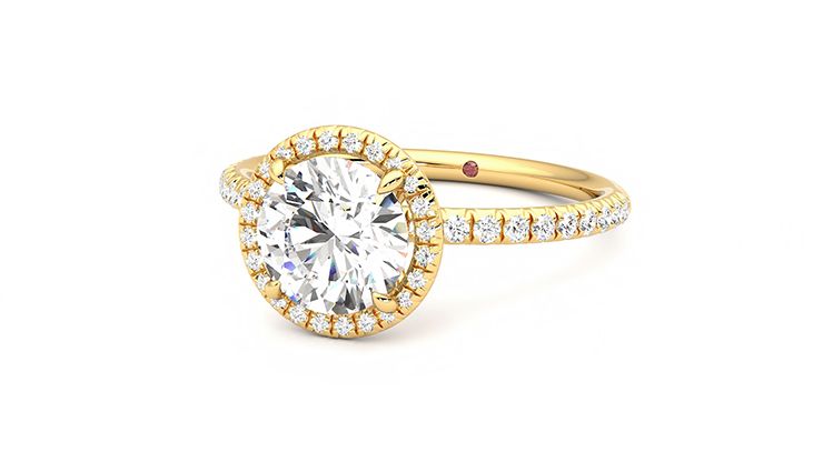 Taylor & Hart Dawn Round Engagement Ring 360 degree image 26
