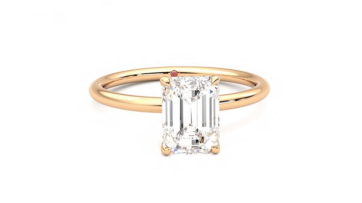 Taylor & Hart Demure Emerald Engagement Ring 360 degree image 2