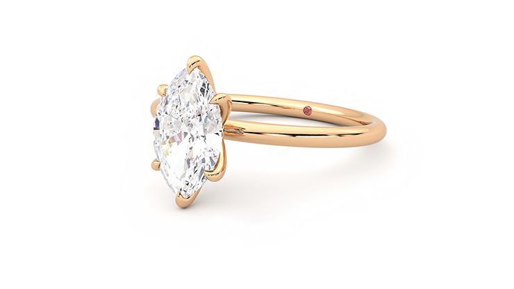 Taylor & Hart Demure Marquise Engagement Ring 360 degree image 25