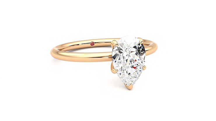 Taylor & Hart Demure Pear Engagement Ring 360 degree image 4