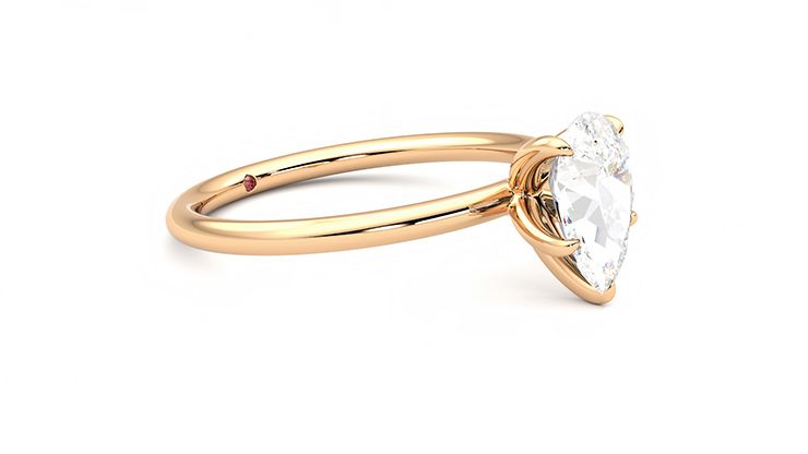 Taylor & Hart Demure Pear Engagement Ring 360 degree image 7