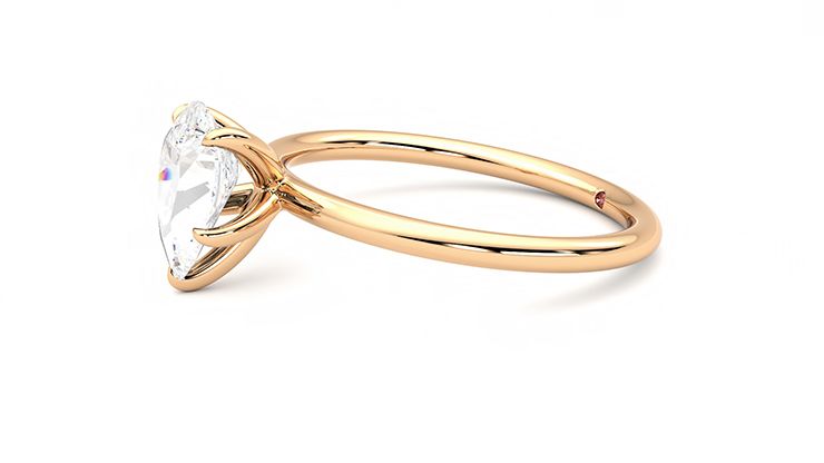 Taylor & Hart Demure Pear Engagement Ring 360 degree image 22
