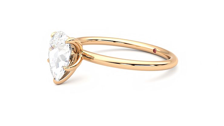 Taylor & Hart Demure Pear Engagement Ring 360 degree image 23