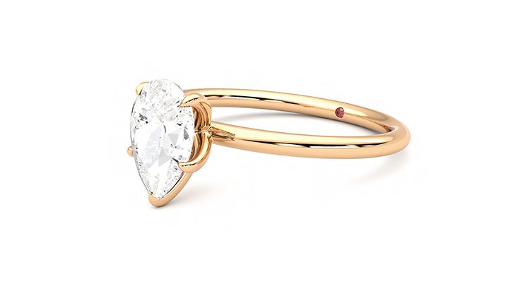 Taylor & Hart Demure Pear Engagement Ring 360 degree image 24