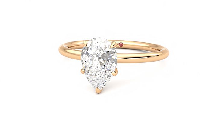 Taylor & Hart Demure Pear Engagement Ring 360 degree image 27