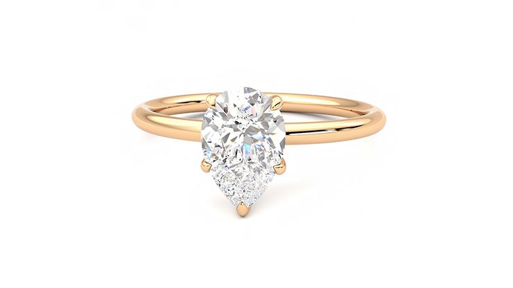 Taylor & Hart Demure Pear Engagement Ring 360 degree image 28