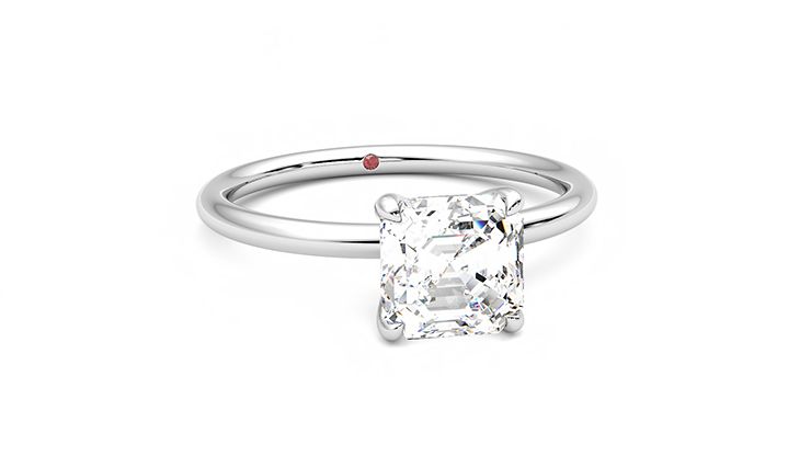 Taylor & Hart Demure Asscher Engagement Ring 360 degree image 3