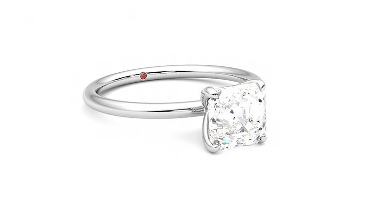 Taylor & Hart Demure Asscher Engagement Ring 360 degree image 5