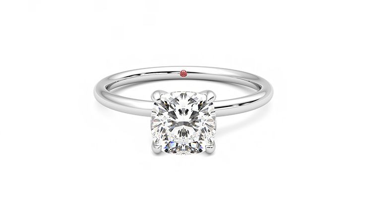 Taylor & Hart Demure Cushion Engagement Ring 360 degree image 0