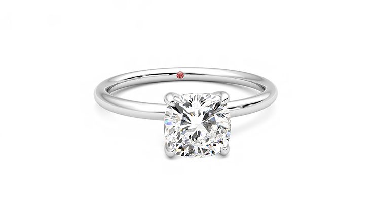 Taylor & Hart Demure Cushion Engagement Ring 360 degree image 2
