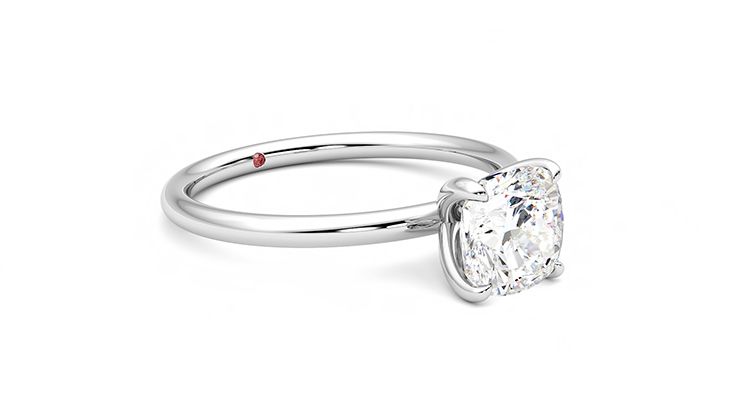 Taylor & Hart Demure Cushion Engagement Ring 360 degree image 6