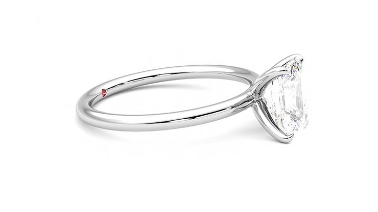 Taylor & Hart Demure Emerald Engagement Ring 360 degree image 8