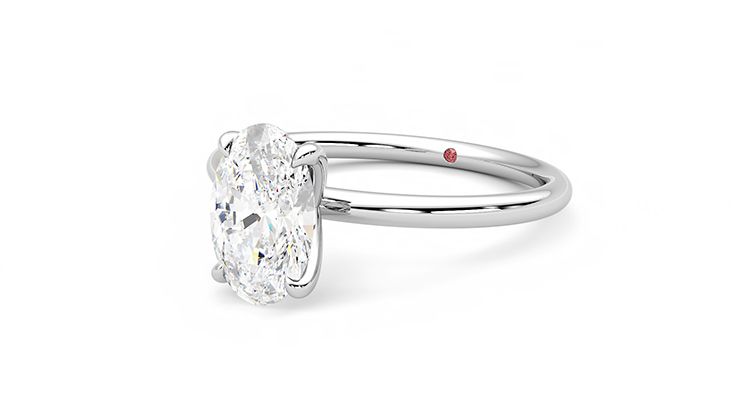 Taylor & Hart Demure Oval Engagement Ring 360 degree image 25