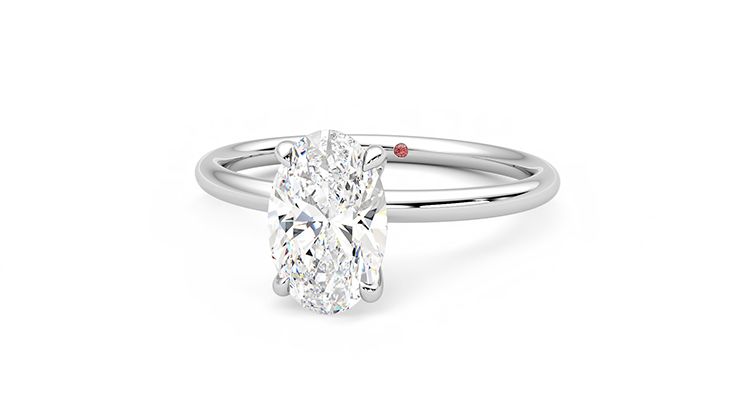 Taylor & Hart Demure Oval Engagement Ring 360 degree image 27