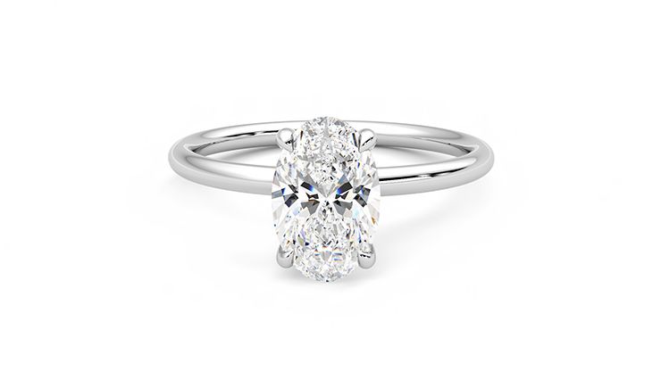 Taylor & Hart Demure Oval Engagement Ring 360 degree image 29
