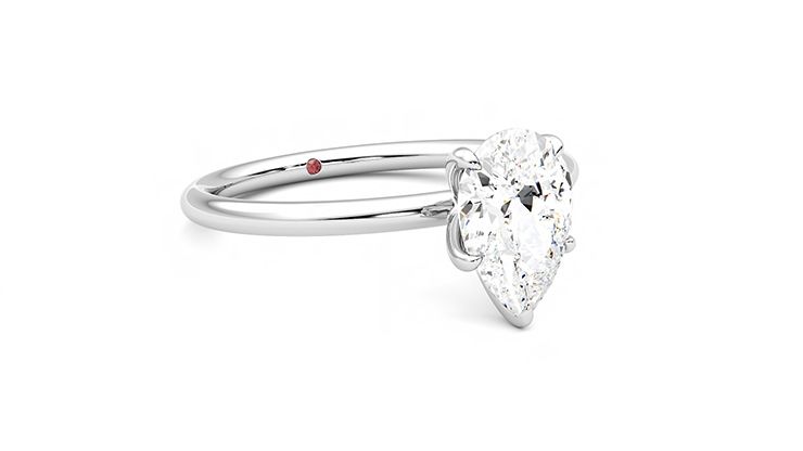 Taylor & Hart Demure Pear Engagement Ring 360 degree image 5